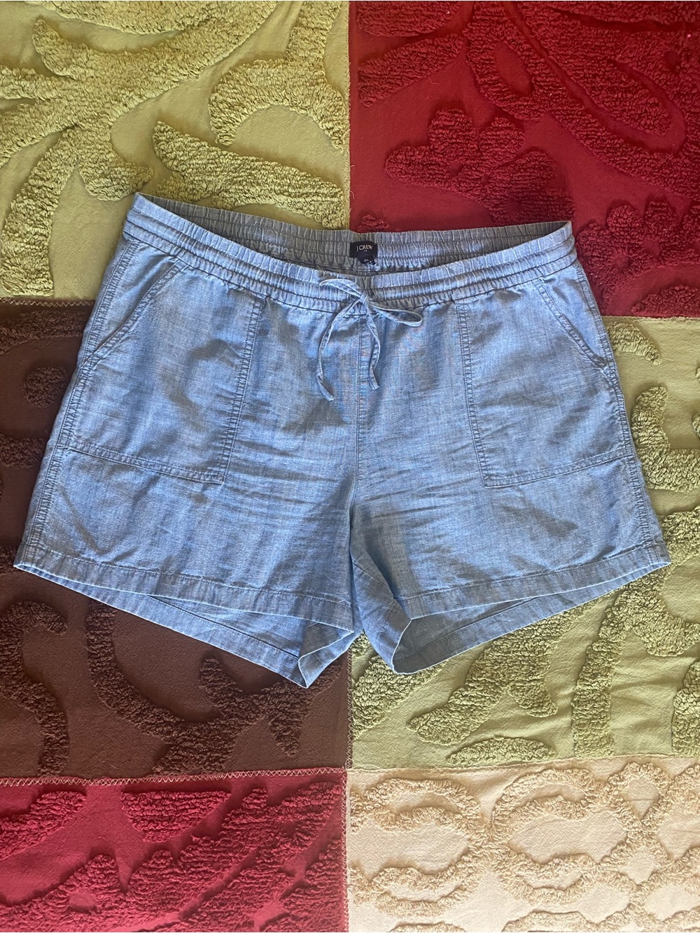 J. Crew Light Blue Drawstring High-Waist Casual Shorts